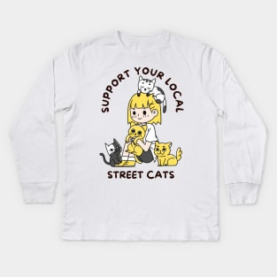 Street cats Kids Long Sleeve T-Shirt